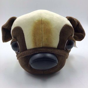 The Dog Artist Collection Pug Plush Toy Stuffed Animal White Black 14" Tags